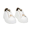 Zapatillas blancas con estampado de leopardo