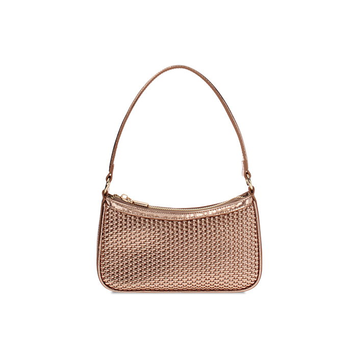 Mini bolso rosa-oro con bandolera removible