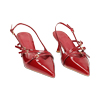 Décolleté slingback cherry in vernice, tacco 6 cm