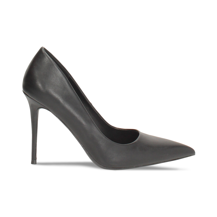 Salón negro de mujer con tacón de 10 cm