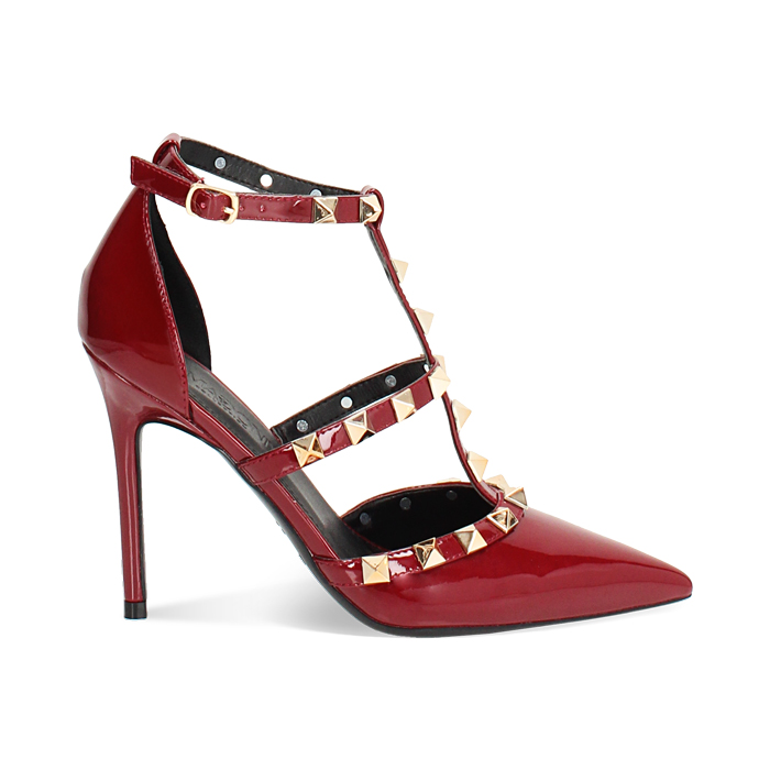 Décolleté open shank cherry con tacco 10,7 cm