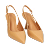 Décolleté slingback camel, tacco 8 cm