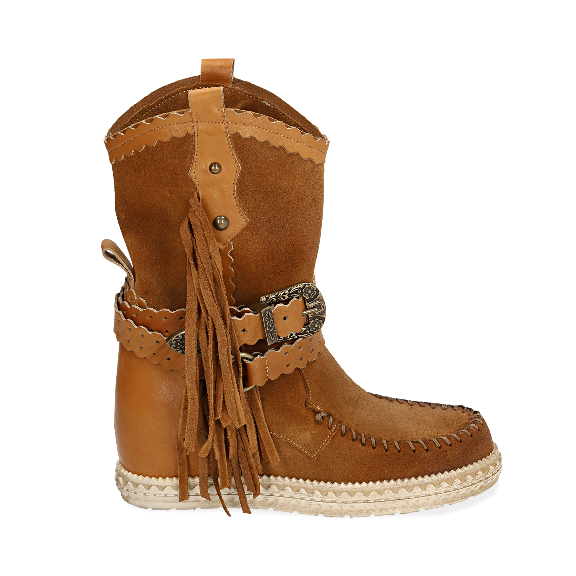 ZAPATOS BOTAS CAÑA CORTA SUEDE CUOI