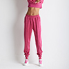 Pantaloni fucsia in microfibra