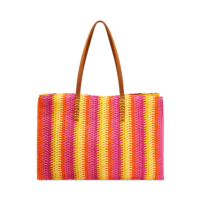 Borsa donna mare grande gialla in raffia