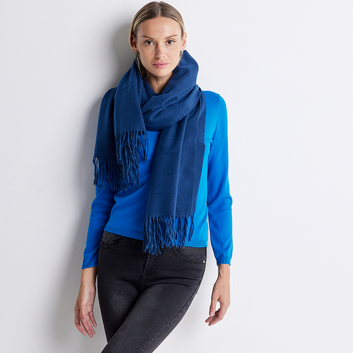 ACCESSORI SCIARPA TESSUTO BLUE