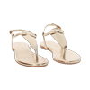 Sandali infradito donna oro in laminato