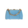 Mini bag celeste in tessuto