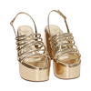 Sandali platform oro, tacco 10,5 cm