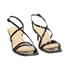 Sandale à talons femme noir vernis