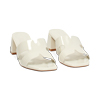 Mules open toe panna tacco 5,5 cm