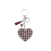 Llavero violeta en forma de corazón