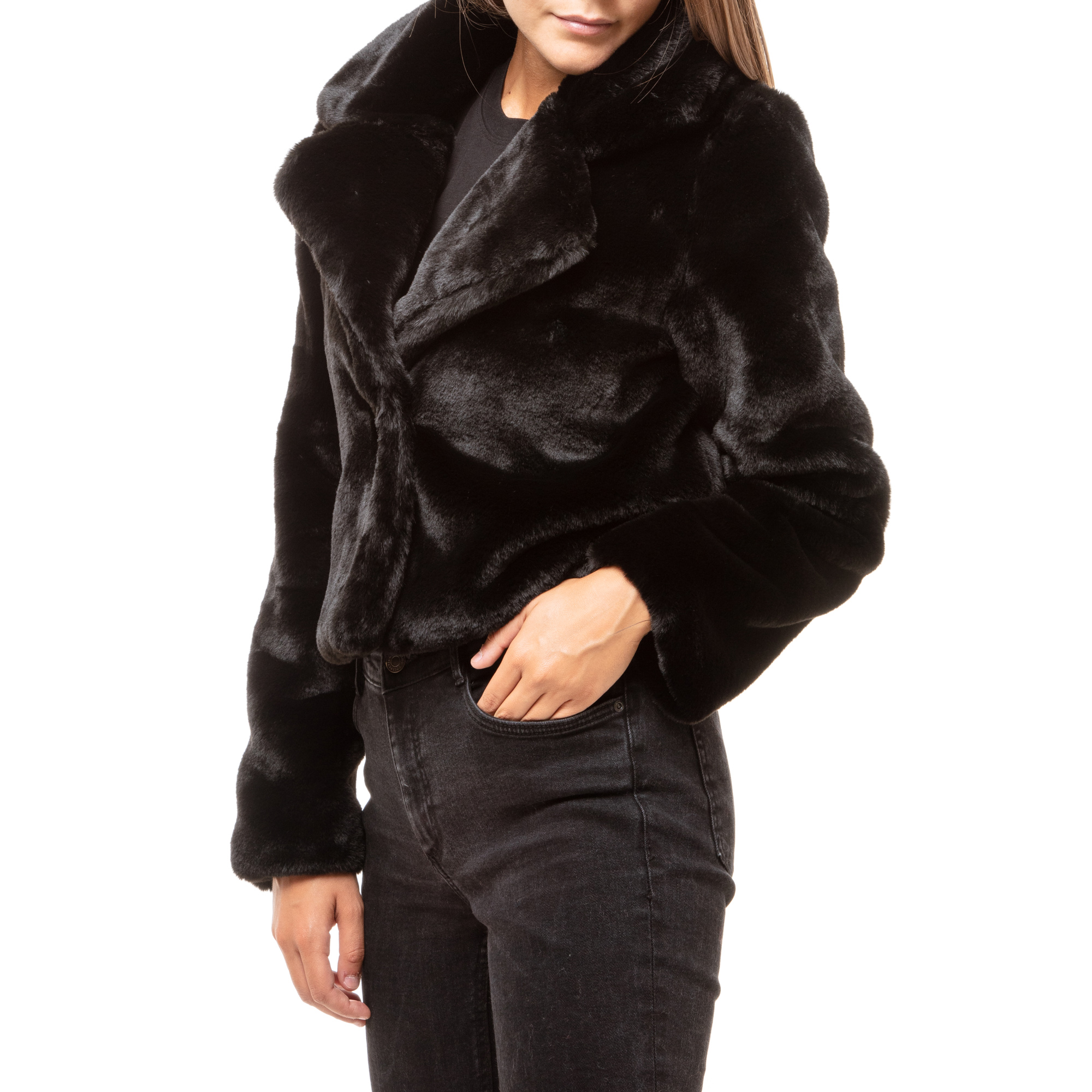 Giacca con stampaComme des Garçons in Cotone di colore Nero Donna Abbigliamento da Giacche da Giacche in pelliccia e ecopelliccia 