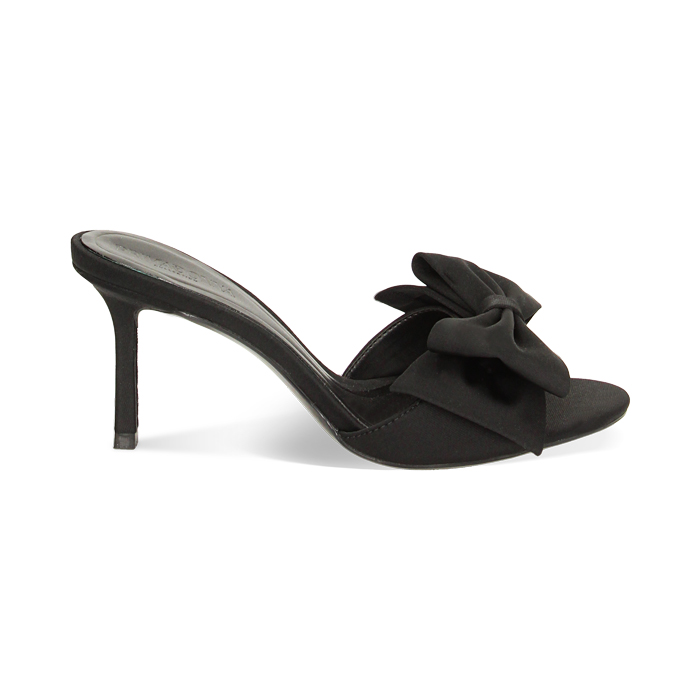 CALZATURA MULES OPEN TOE LYCRA NERO