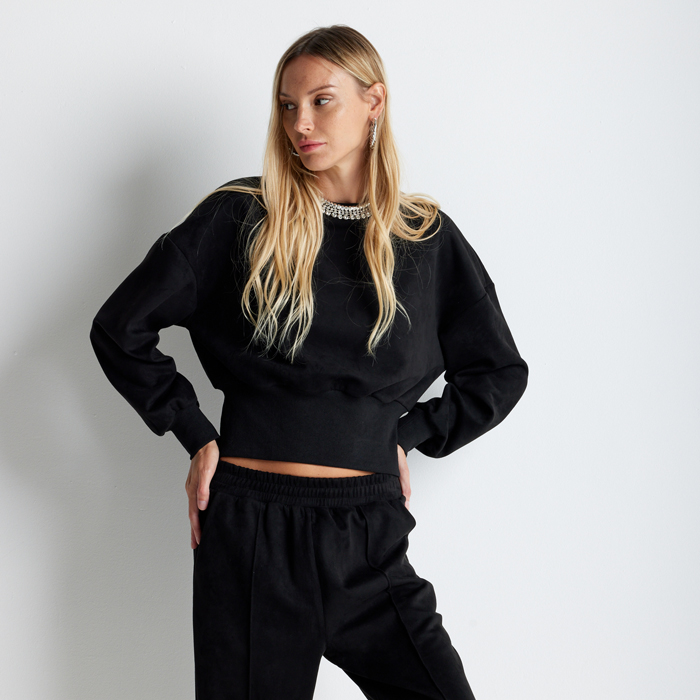 CLOTHING SWEATHER MICROFIBER NERO