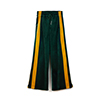 Pantalone tuta in velluto verde-giallo