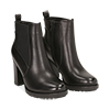 Chelsea boots neri in eco-pelle, tacco 8,5 cm 