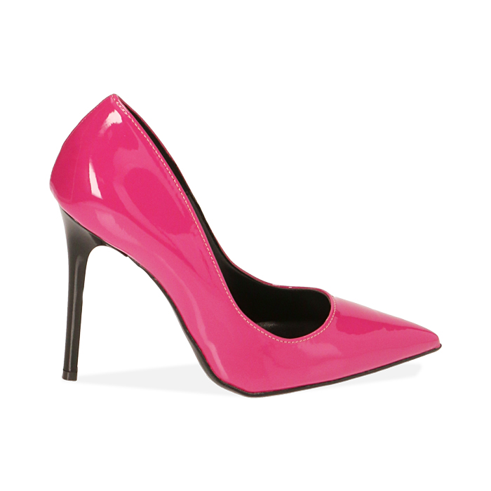 Décolleté fucsia in vernice, tacco 11 cm