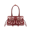 Borsa a mano bordeaux con finiture lucide