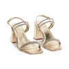 Sandalias de tac&oacute;n oro 7,5 cm
