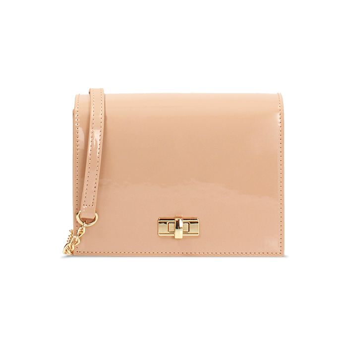 Borsa donna a tracolla nude in vernice
