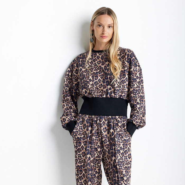 ABBIGLIAMENTO FELPA MICROFIBRA LEOP