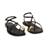 Sandales plates femme noires