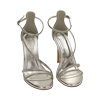 Sandali argento con strass, tacco 10 cm