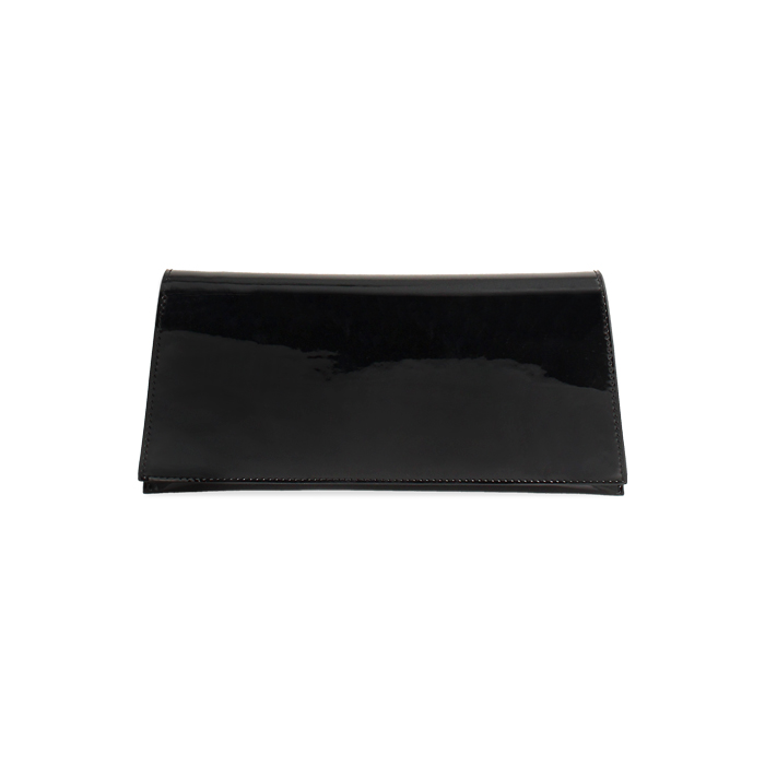 Pochette donna nera in vernice
