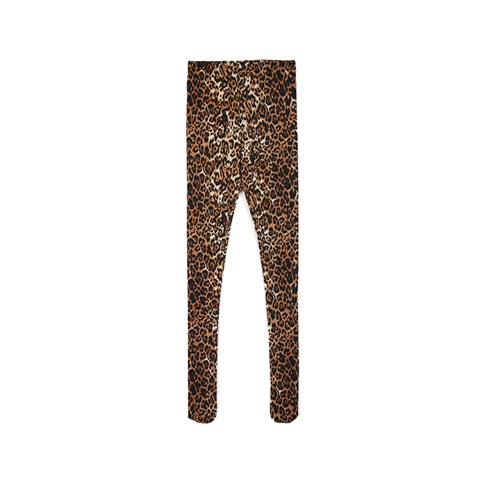 Legging leopardati in tessuto