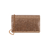 Pochette rosa oro con strass