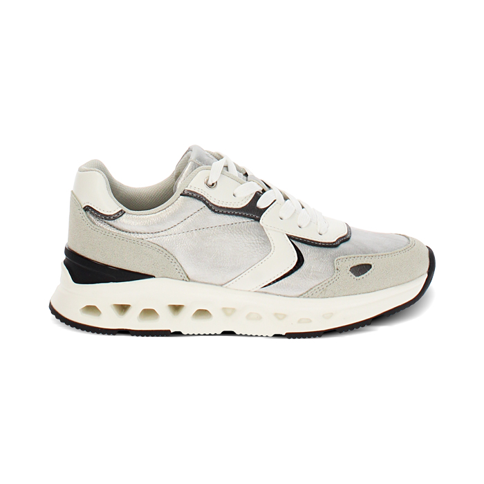 Sneakers argento con gomma 5 cm