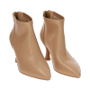 Tronchetti beige, tacco 7 cm