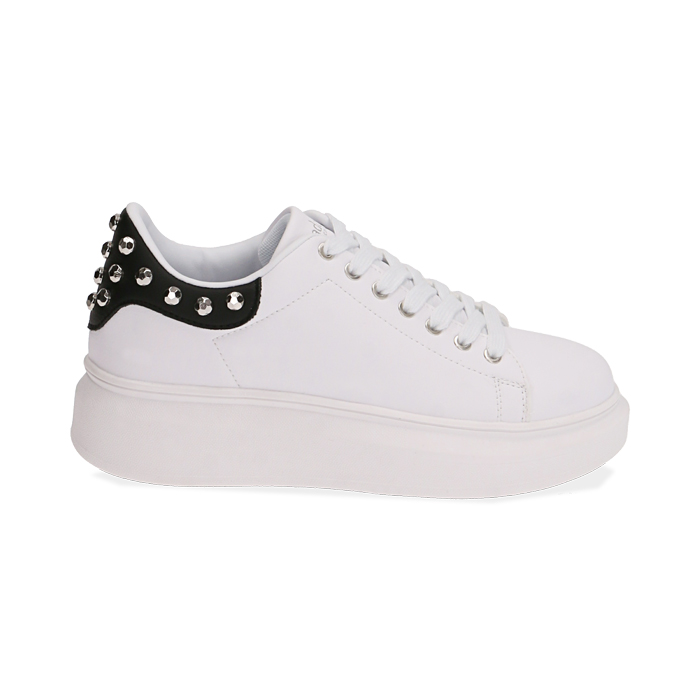 Sneakers da donna bianche, zeppa 5 cm | Primadonna Collection