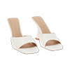 Mules open toe femme blanches
