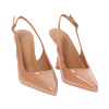 DÉCOLLETÉ SLINGBACK NUDE EN VERNIS