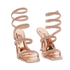 Sandali rosa-oro tacco 9,5 cm