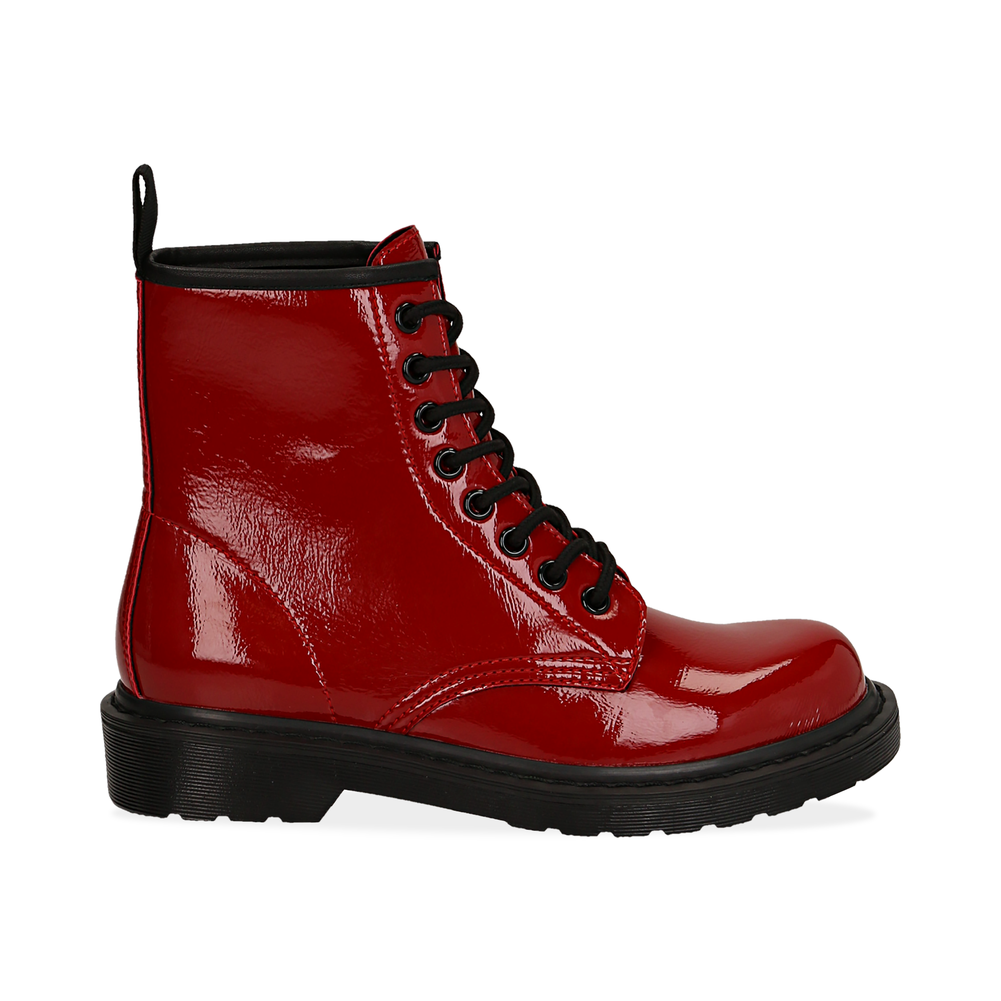 Anfibi rossi vernice on sale
