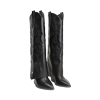 Botas texanas negras tac&oacute;n 8 cm
