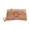 Borsa a spalla nude in vernice
