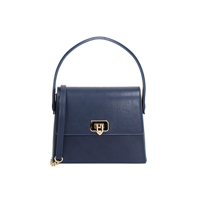 Mini bag blu con tracolla rimovibile