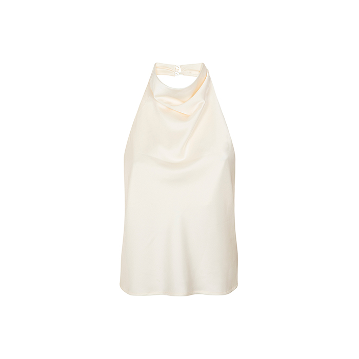 Top panna con dettagli raffinati