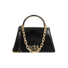 Mini bag nera lucida con catenella