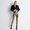 Leggings nero/oro stampa cocco