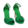 Sandalias lycra verde, tacón 10,5 cm