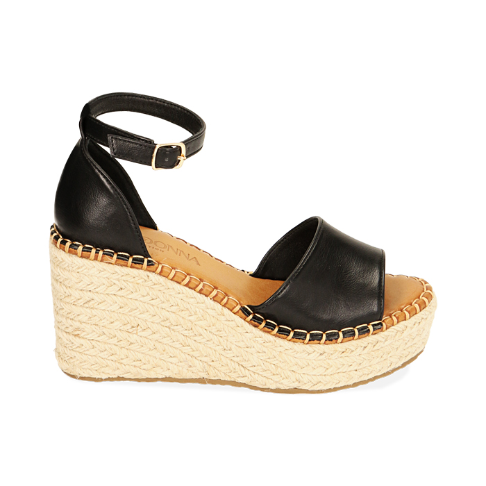 WOMEN SHOES WEDGE SYNTHETIC NERO