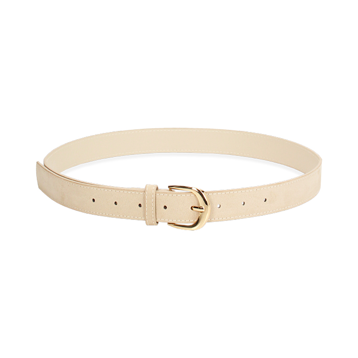 Cinturón mujer beige sencillo