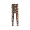Leggings beige e neri in tessuto animalier
