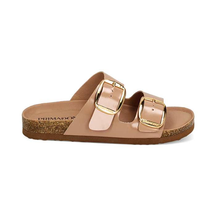 Sandali bassi da donna in fussbett camel