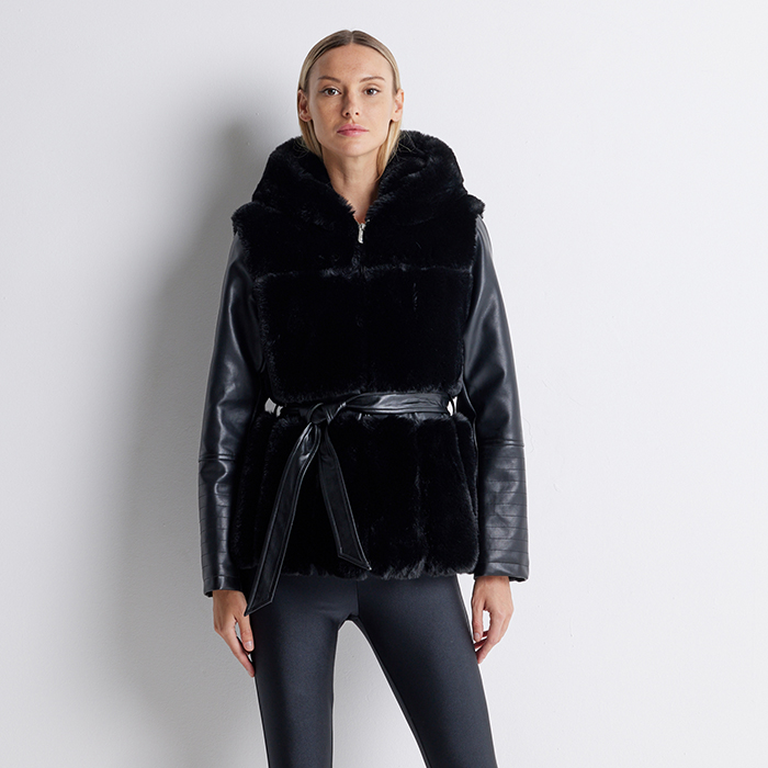ABBIGLIAMENTO PELLICCIA FUR NERO